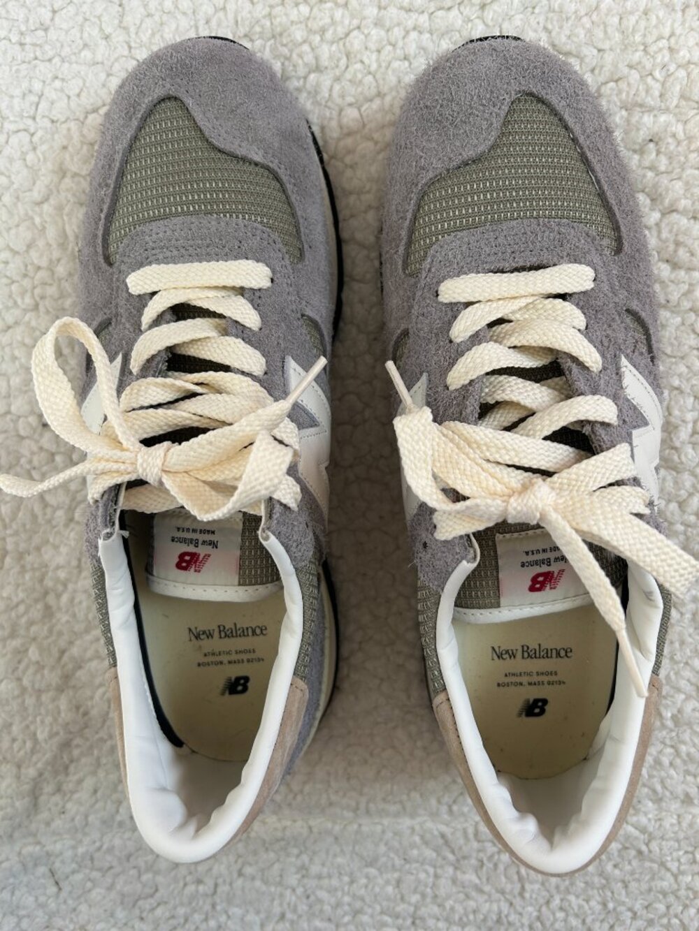 New Balance 990 Shoes Mens Size 9 Gray Suede Made In USA Sneakers - Picture 4 of 7